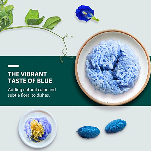 Soeos Butterfly Pea Flower Tea, 2oz (Pack of 1), Whole Butterfly Tea, Naturally Sweet Herbal Tea, Caffeine Free Tea, Butterfly Tea