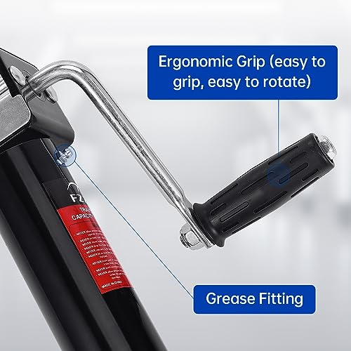 FZZD 5000 lbs A-Frame Trailer Jack, 23" Vertical Travel, Adjustable Drop Leg, for Utility Trailers, Yacht Trailers