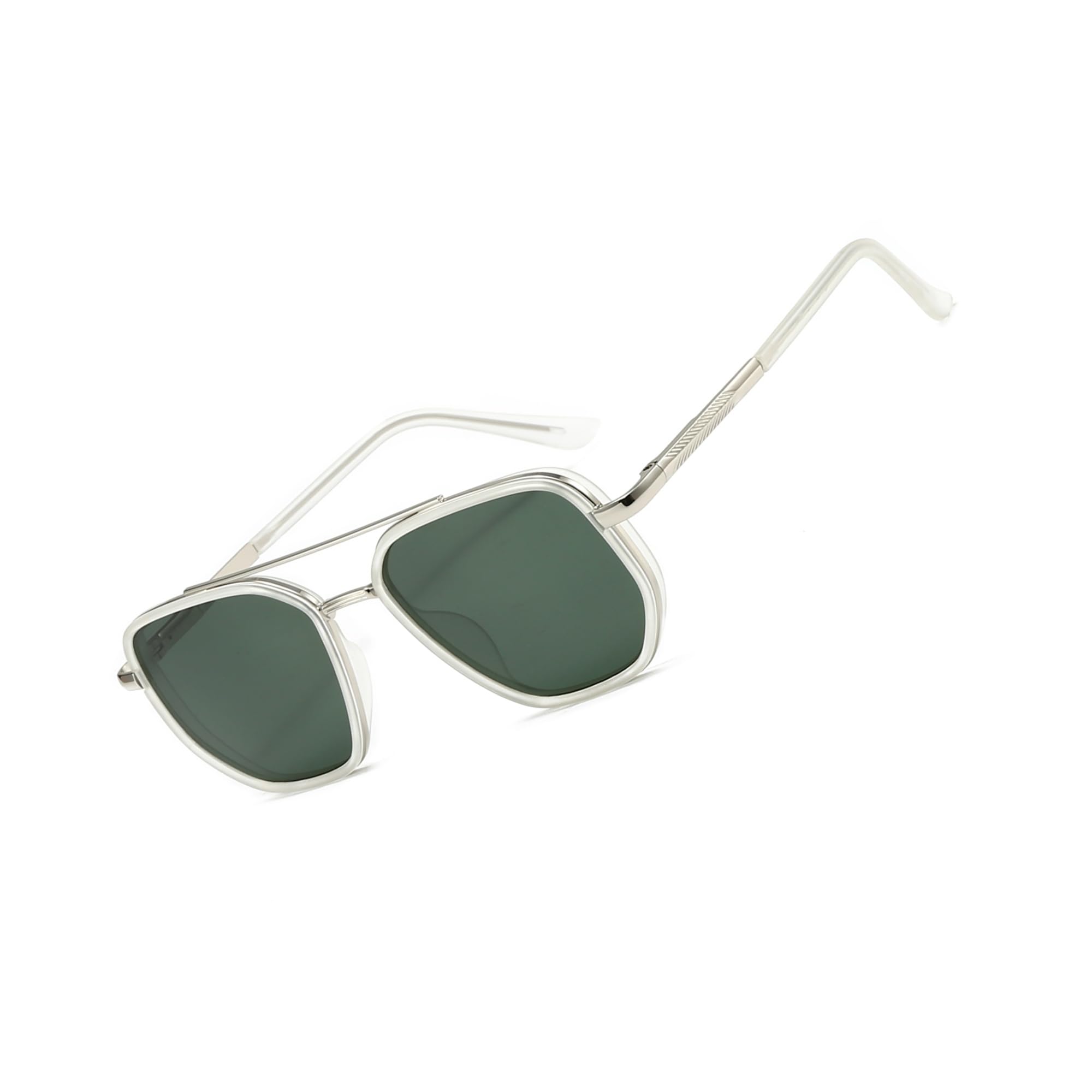 BOBUXLIIN Retro Trendy Womens Aviator Sunglasses Square Polarized UV Protection Sunglasses Women Tangle Free Vintage