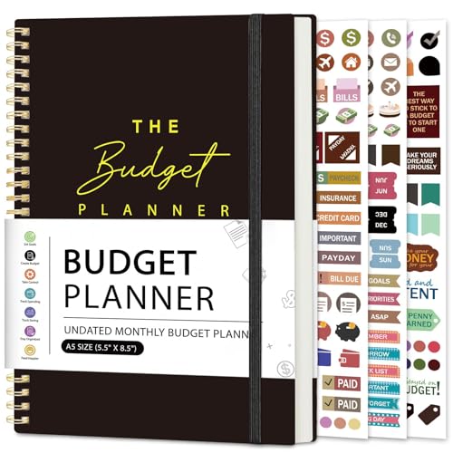 Budget Planner - Monthly Budget Book 2024 with Expense & Bill Tracker - Undated 12 Month Financial Planner/Account Book calendar organizer to Take Control of Your Money