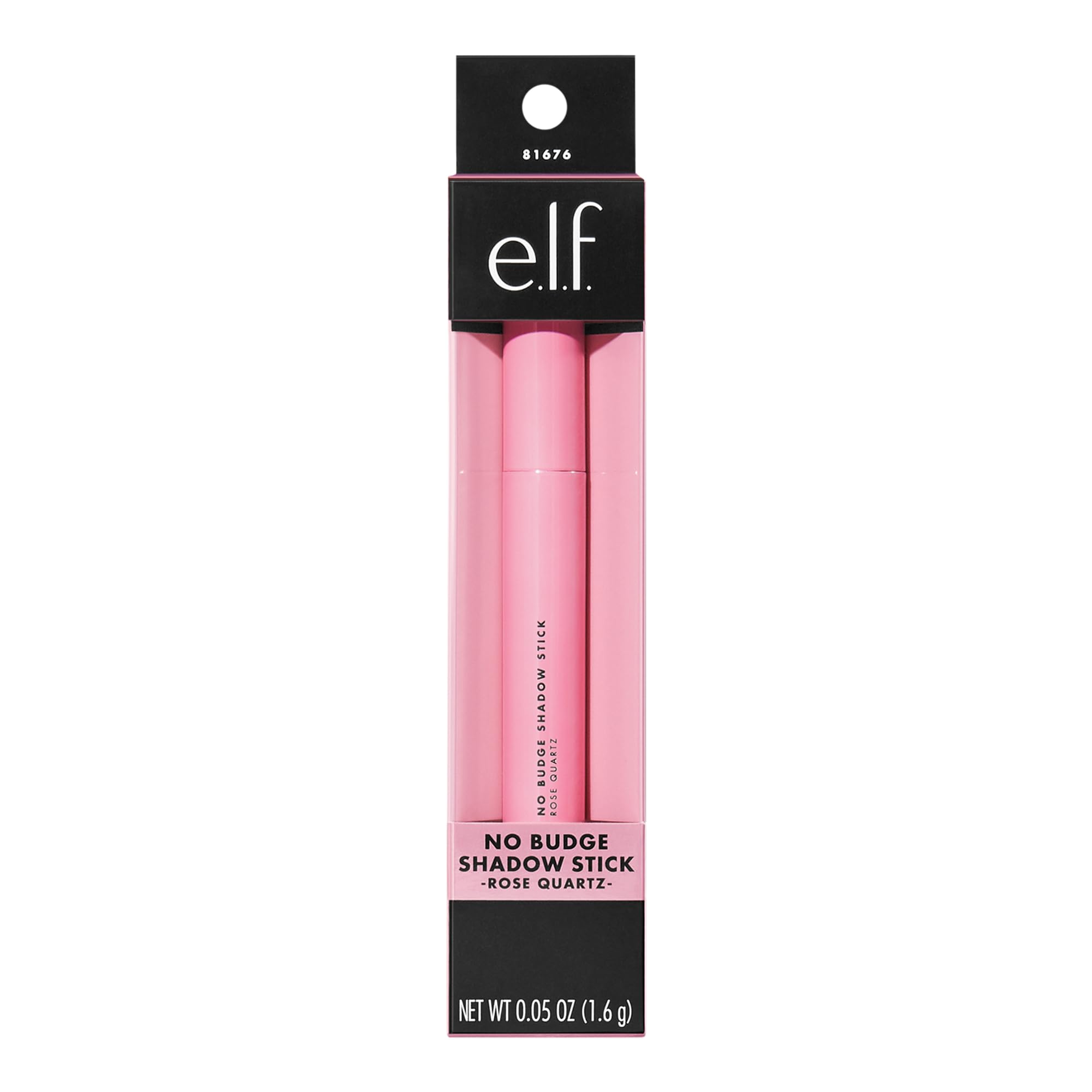 e.l.f. No Budge Shadow Stick, Long-Lasting Cream Eyeshadow Stick For High-Pigment, Metallic Color, Vegan & Cruelty-Free, Rose Quartz