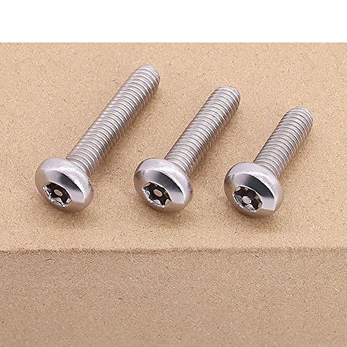 M4-0.7 x 20mm (60 pcs) Pan Head Torx Security Machine Screws Bolts, one Bit Included, 304 Stainless Steel 18/8, Tamper Resistant Screws, Full Thread, GB2672(Torx)