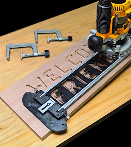 Milescraft 1212 SignPRO Sign Making Kit for Routers 2.5 in & 1.5 in Horizontal Letters (166 templates) 1.5 in & 2.5 in Vertical Numbers 80 templates, 3/8 in. Router Bit Included Complete Kitv