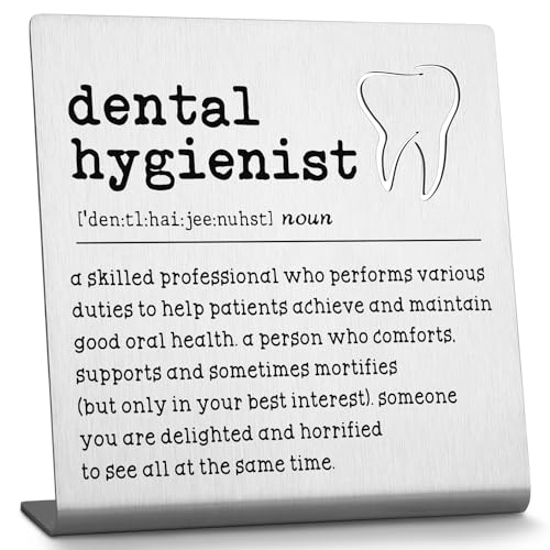 Dental Hygienist Definition Gifts, Dental Hygienist Office Decorations, Future Dental Hygienist Graduation Gifts, Dental Hygienist Gifts for Women, Men, Plaque Decorative Signs ZOD4