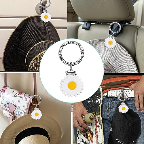 Jakiro Hat Clip Holder for Travel, 3 Pcs Hat Clip on Bag for Backpack/Purse/Luggage/Sunhat, Travel Gifts for Women Girls.(black&white)