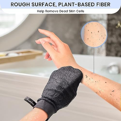 SimpleField Korean Exfoliating Mitt for Remove Dead Skin. 100% Viscose Deep Kessa Exfoliating Glove for Body Scrub, Keratosis Pilaris and Self Tanning. Easily Smooth Skin Surface. (1 Piece)