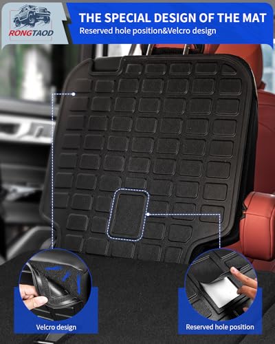 Rongtaod Back Seat Cover Protector Compatible with 2020-2025 Ford Explorer 6 Seats Back Seat Cover Kick Mat Trunk Mat Cargo Mat Cargo Liner 2024 Explorer Accessories (The 2nd Row,Backrest Mats)