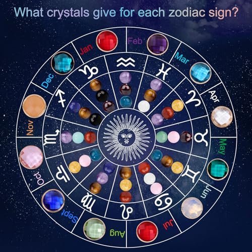 Risyfjew Taurus Bracelet for Women April Birthstone 8mm Natural Stone Bracelet Healing Crystals Jewelry Birthday Gift