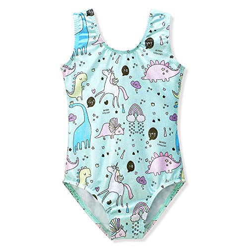 HOZIY Gymnastics Leotards for Girls Long Sleeve Green Floral 3t 4t Flower Sleeved Fall Bodysuts Toddlers Kids Leo Tumbling Outfits Sparkle Glitter Unitard Dance Clothes Clothing Apparel