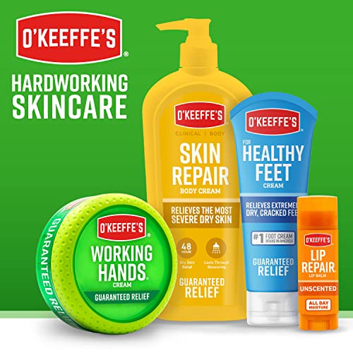 O'Keeffe's Working Hands Hand Cream for Extremely Dry; Cracked Hands; 3.4 Ounce Jar; (Pack 12)