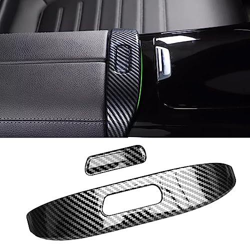 TTCR-II Compatible with 2022-2024 Mercedes Benz C Class Console Covers, for 2023-2024 GLC Class Center Console Covers, 2 Pcs Center Console Covers for Mercedes W206 and X254 (Not Real Carbon Fiber)