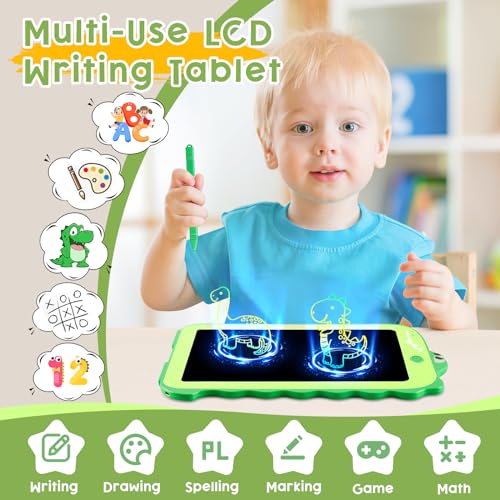 Teriph LCD Writing Tablet for Kids, Colorful Toddlers Toys Drawing Board, Educational Kid Toys, Doodle Pad Dinosaur Toys for 2 3 4 5 6 7 8 Year Old Boys Girls Birthday Party Christmas Gifts,8.5inch