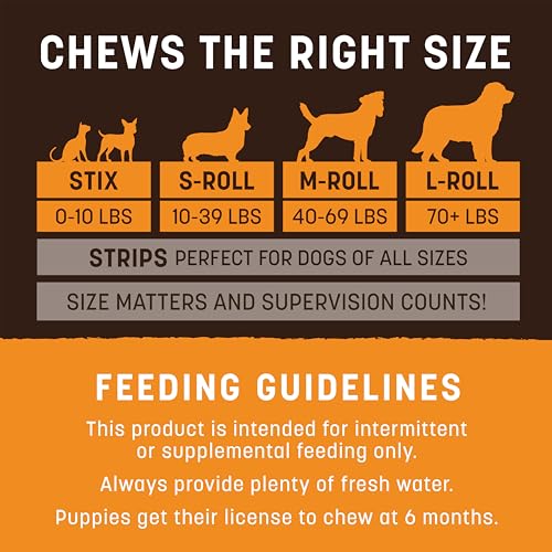 Earth Animal No Hide Small Chicken Flavored Natural Rawhide Free Dog Chews Long Lasting Dog Chews | Dog Treats for Small Dogs | Great Dog Chews for Aggressive Chewers (3 Pack)