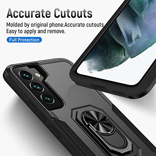 Fucozan for Samsung Galaxy S22 Plus Case Galaxy S22+ Case with Kickstand Armor Magnetic Ring Rugged Protective Military Grade Shockproof Case for Galaxy S22 Plus Phone Case (Black)