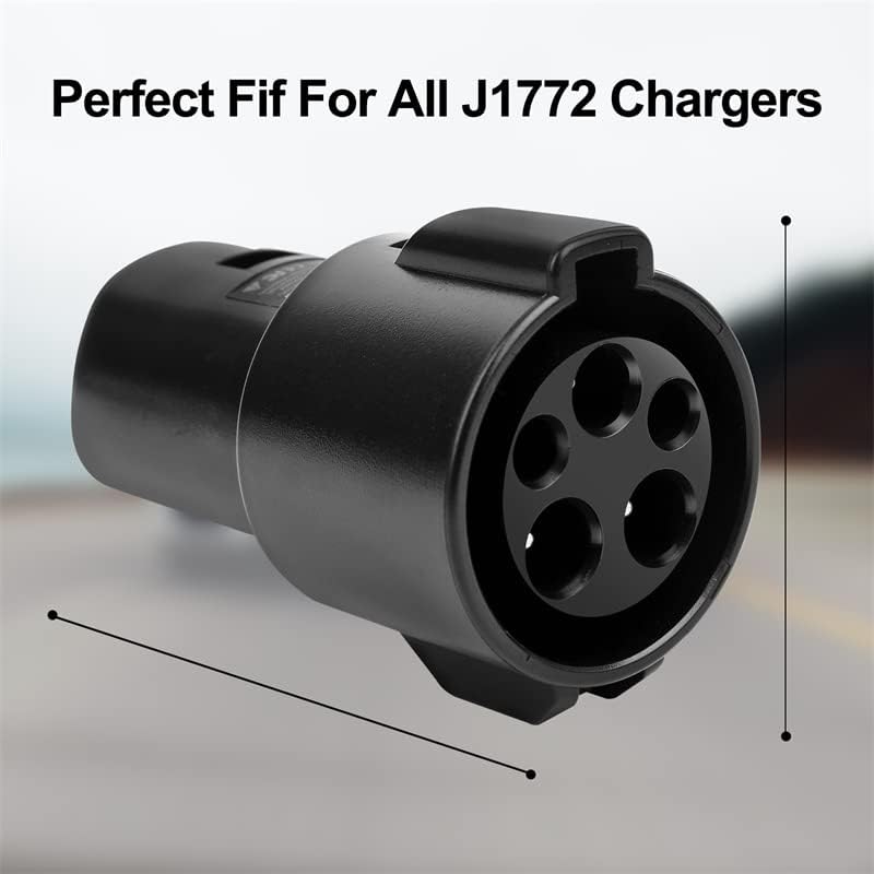 J1772 Charger Adapter Compatible Tesla Model 3/Y/X/S[Security Check ] 80 Amp / 240 AC-Compatible with SAE J1772 Charger[Only for Tesla Car]