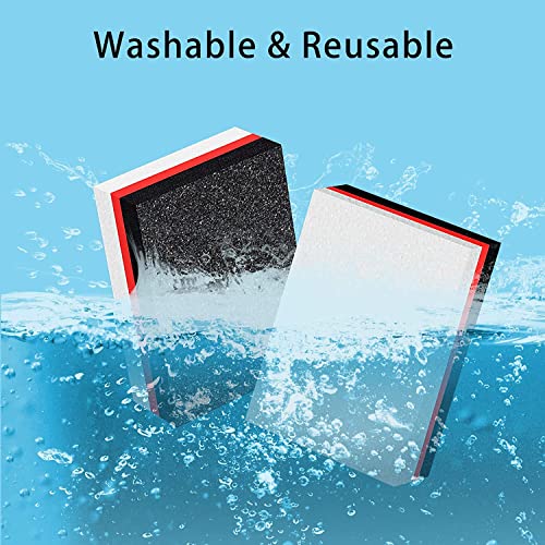 CGBE Nail Buffer Mini Block File 180/100 Grit Sandwich Washable Manicure Tools for Nail Care 50 Pcs (Black-White)