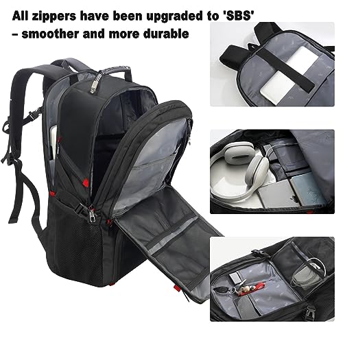 VESERI Boy School Backpack with Shoe Compartment,Gym Backpack with 17.3 inch Laptop Compartment for Men Women,Teens Bookbag College Student Travel Mochilas Escolares para Adolescentes