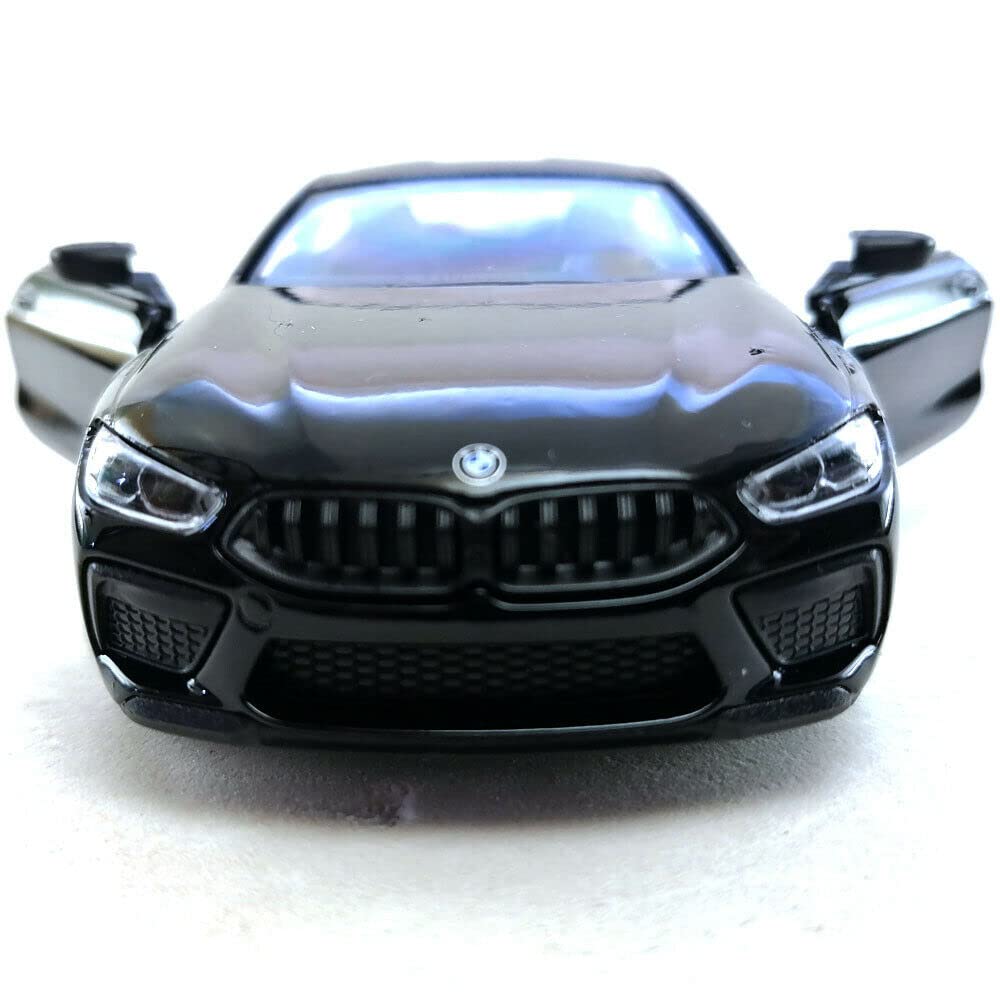KiNSMART BMW M8 Competition Black Red 5" 1:36 Scale Die Cast Metal Model Toy Car w/ Pullback Action
