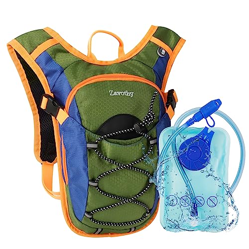 Zavothy Lightweight Mini Hydration Backpack with 1L Water Bladder Water Backpack Hydration Pack for Cycling Running Biking Small Hiking Backpack Green