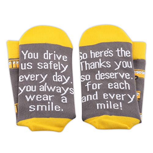 CMNIM School Bus Driver Appreciation Gifts 2 Pairs School Bus Driver Socks Thank You Gifts for School Bus Drivers Retirement Gifts (2 Pairs school bus socks)