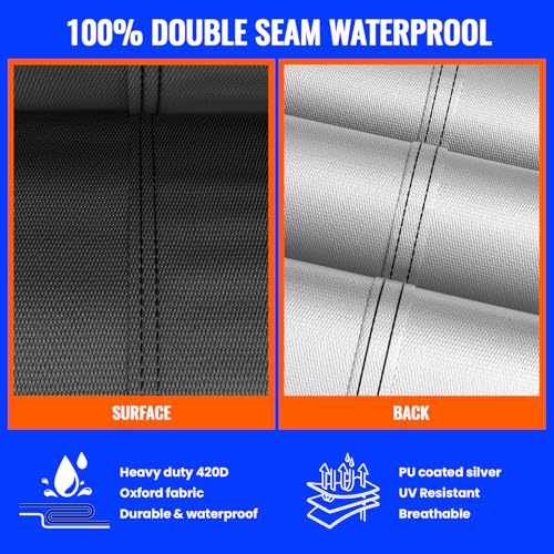 6Ft Round Pool Cover - Solar Covers for Above Ground Pools, Oxford Fabric Pool Covers for Above Ground Pools with Winch and Cable, Waterproof and Dustproof Swimming Pool Cover