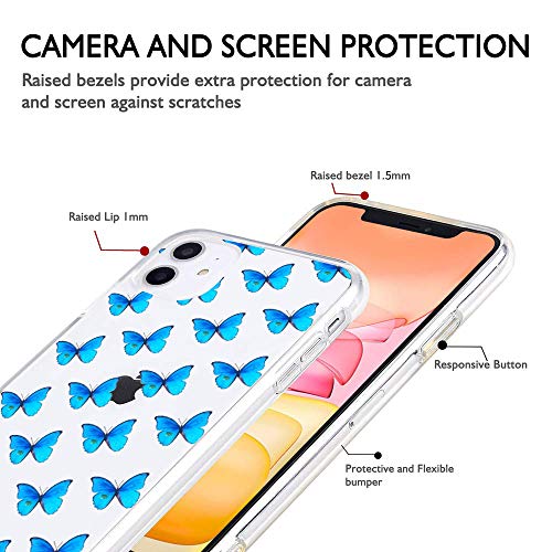 Idocolors Cute Face Phone Case Clear Cover for iPhone 6/6S, Happy Face Funny Design Case Anti-Yellowing Soft Flexible TPU Bumper Ultra Slim Shockproof Cover