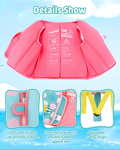 Gogokids Kids Swim Vest Float Jacket for 30-50 lbs 2-6 Years - Toddler Flotaties Swimming Pool Vest for Boys Girls Swimming Learning