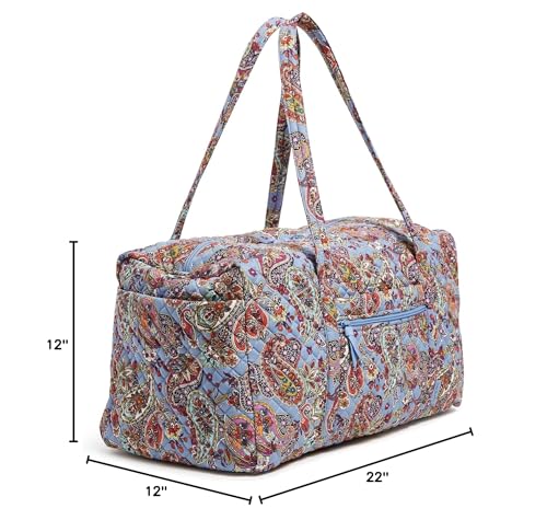 Vera Bradley Women's Cotton Large Travel Duffel Bag, Provence Paisley, One Size