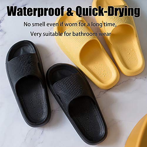 rosyclo Cloud Slippers for Women and Men, Massage Shower Bathroom Non-Slip Quick Drying Open Toe Super Soft Comfy Thick Sole Home House Cloud Cushion Slide Sandals Shoes, Avocado Green