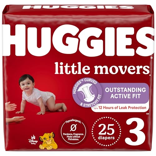 Huggies Size 4 Diapers, Little Movers Baby Diapers, Size 4 (22-37 lbs), 140 Ct (2 Packs of 70)