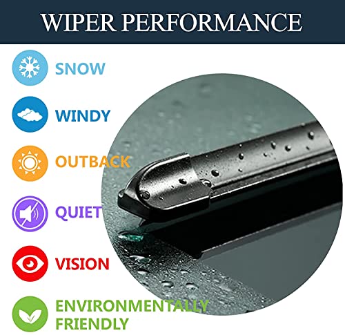 AUTOBOO Replacement for Honda Pilot Rear and Front Windshield Wiper Blade 2016-2020 2021 2022,3 Pieces 26"+24"+14 inch…