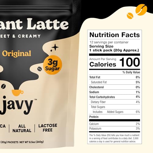 Javy Caramel Protein Coffee - Premium Whey Protein & Instant Iced Coffee - 100% Arabica Coffee - Zero Artificial Flavors & Sweeteners, 20 Servings