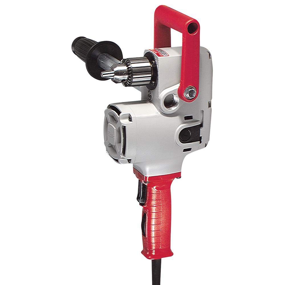 MILWAUKEE'S Right Angle Drill, 1/2 In, 300/1200 RPM,Black, Red and Silver (1675-6)