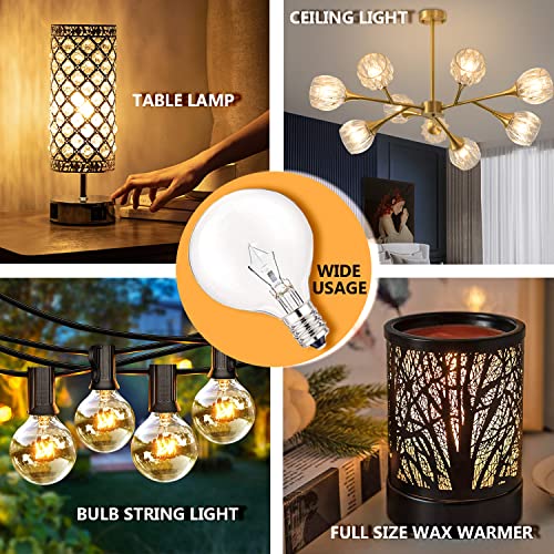 SerBion 20 Watt Light Bulbs for Wax Warmers, Candle Lamps Light Bulbs for Mid-Size Scentsy Warmer and Candle Warmers, Candle lamp e12 Base, Dimmable, Warm White, High Temperature Resistance(6PCS)