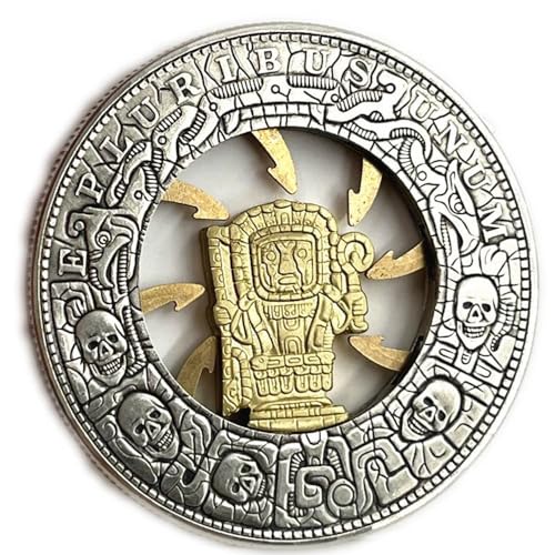 Movable Mechanism Coin Roman Booteen Amazing Art ' Trap Coin' Hobo Nickel Morgan Dollar Magic Coin Collectible Creative Gift Handmade Commemorative Coin (Antique Color)
