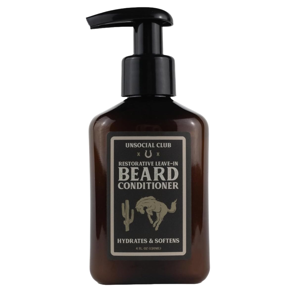 Unsocial Club Leave-In Beard Conditioner for Men | Beard Hydration, Softener & Detangler with Chamomile Extract | 4oz Pump Bottle