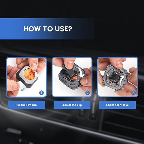 Air Jungles Sweet Popcorn Scent Car Air Freshener Clip, 6 Vent Clips, 4ml Each, Long Lasting Air Freshener, Up to 180 Days Car Refresher Odor Eliminator