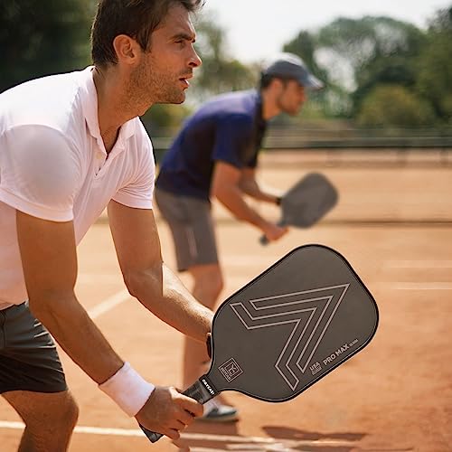 YC DGYCASI 16mm Pickleball Paddles Professional, 2024 USAPA Approved, Carbon Fiber Surface (CFS), Polypropylene Lightweight Honeycomb Core, with Cover Case Black