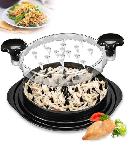 Hundop Chicken Shredder Tool Twist, Visible Chicken Breast Grinder Machine for Ground Food, Meat & Vegetables (Elegant Black)