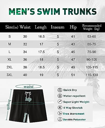 APTRO Men's Swim Trunks with Compression Liner Bathing Suit Swimsuit #C318 M Shark