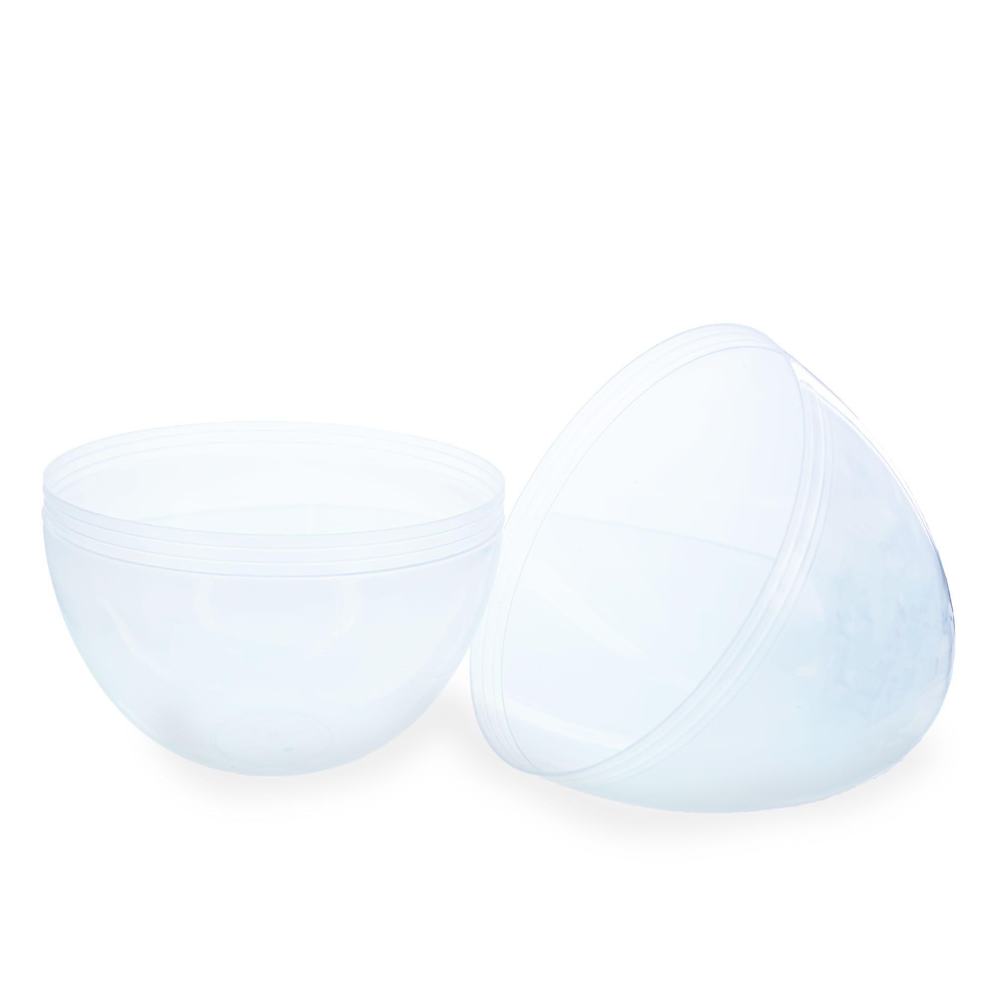 BestPysanky Set of 2 Giant Transparent Jumbo Size Clear Plastic Easter Eggs 10 Inches