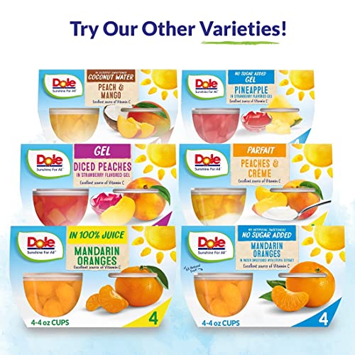 Dole Fruit Bowls Mixed Fruit in 100% Juice Snacks, 4oz 24 Total Cups, Gluten & Dairy Free, Bulk Lunch Snacks for Kids & Adults