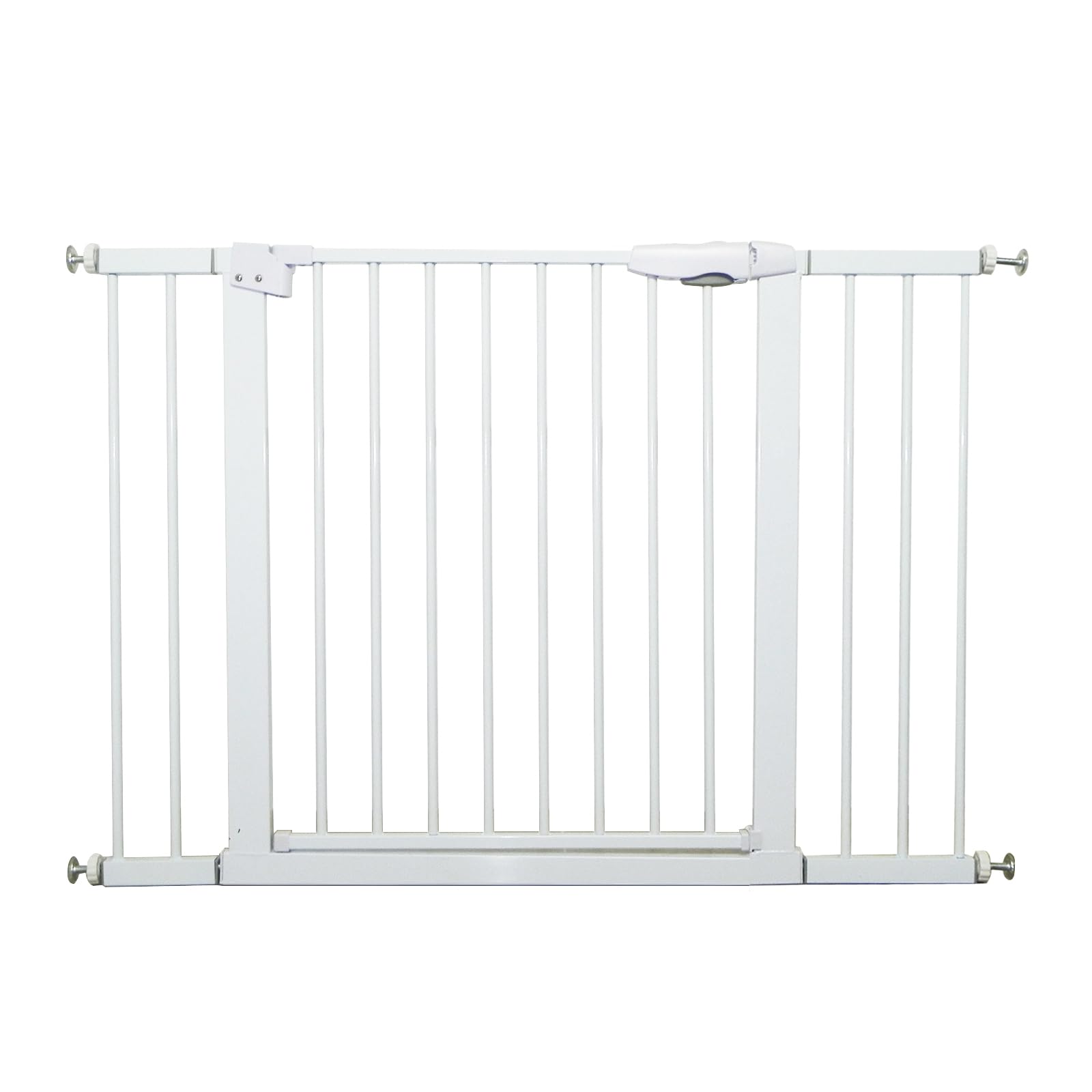 Metal Baby Gate Dog Gate 49.5''-60.6'' Auto Close Extra Wide Pet Gate for Stairs Doorways Pressure Mounted Walk Thru Child Gate with Door NO Need Tools NO Drilling with Wall Cups