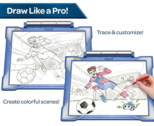 Crayola Light Up Tracing Pad - Blue, Tracing Light Box for Kids, Drawing Pad, Toys for Kids, Holiday Gift for Boys & Girls, Ages 6, 7, 8