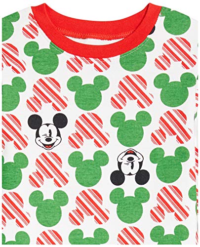 Amazon Essentials Disney | Marvel | Star Wars Boys' Snug-Fit Cotton Pajama Sleepwear Sets, Mickey Holiday - Baby and Kids, 8