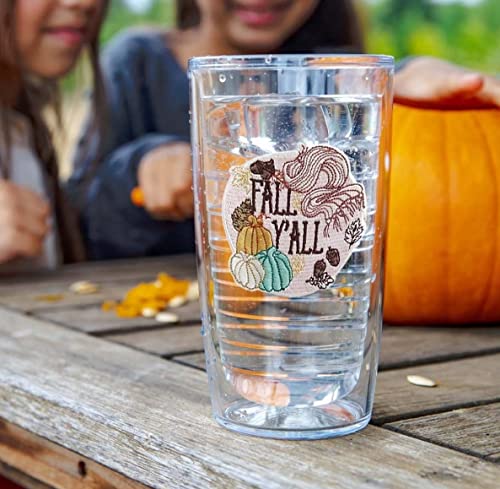 Tervis Fall Y'all Thanksgiving Made in USA Double Walled Insulated Tumbler Travel Cup Keeps Drinks Cold & Hot, 16oz, Classic