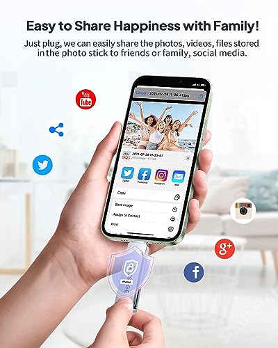 MFi Certified 128GB Flash Drive for iPhone Photo Stick USB Memory Stick Thumb Drives, High Speed USB Stick External Storage for iPhone/iPad/Android/PC