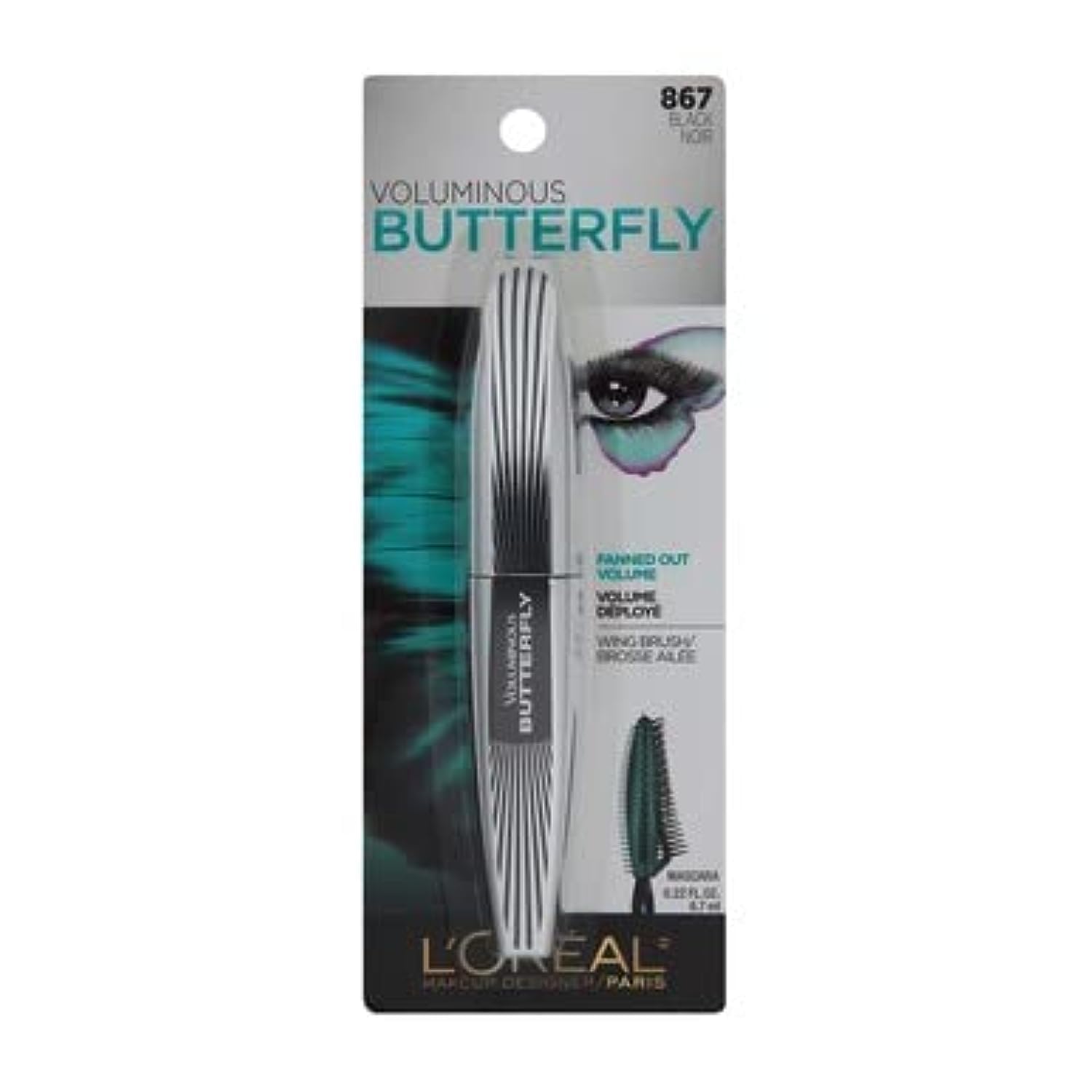 L’Oréal Paris Voluminous Butterfly Mascara, Washable, Black, 0.22 Fl. Oz., 1 Count