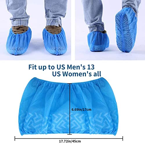 Tomus-UNI X-Large Disposable Boot & Shoe Covers 200 Pack (100 Pairs),| Fit Shoe Sizes to Men's 13, Non-Slip, Durable, Indoor | Protect Your Home, Floors and Shoes