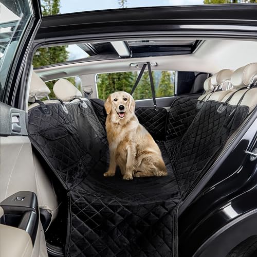 Utopia Home 100% Waterproof Dog Car Seat Cover, Hammock 600D Heavy Duty Non Slip Scratch Proof Durable Back Seat Pet Cover for Cars, Trucks and SUVs (54 W x 58 L Inches, Black)